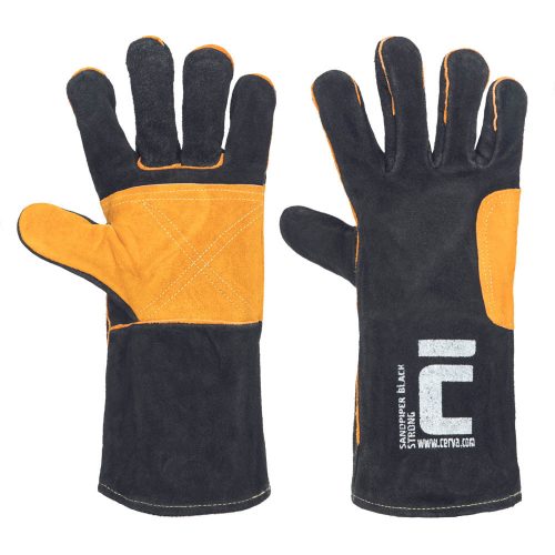 SANDPIPER BLACK STRONG bőrkesztyű