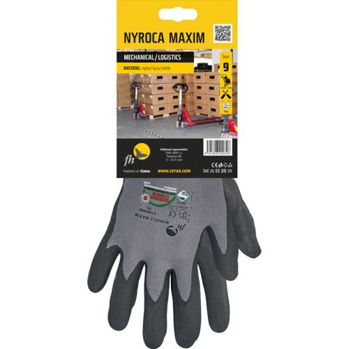 NYROCA MAXIM nitril mártott kesztyű akasztófüles
