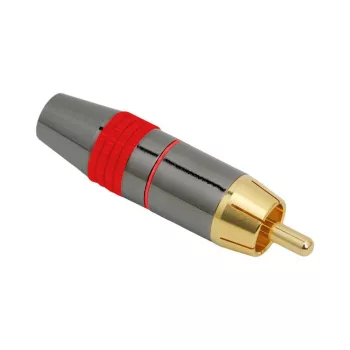   RCA dugó aranyozott csatlakozó max. 8 mm-es kábelhez jelölőgyűrűvel