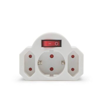 3-as fali elosztó - kapcsolóval 250 V 16 A