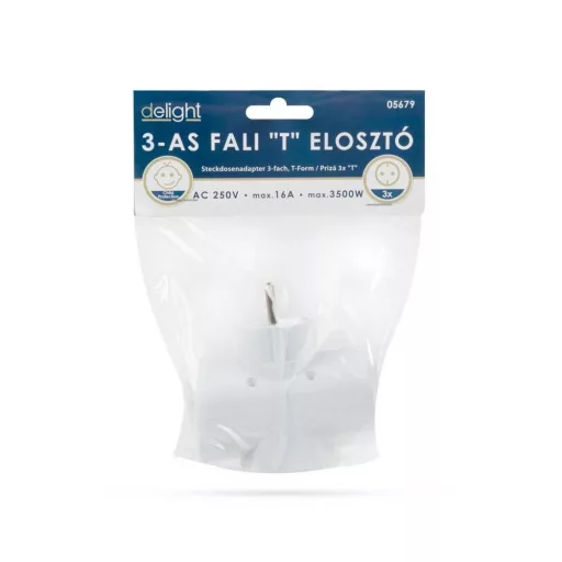 3-as fali "T" elosztó 250 V 16 A