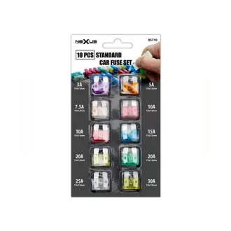   Késes biztosíték egységcsomag 3A, 5A, 7.5A, 2x10A, 15A, 2x20A, 25A, 30A