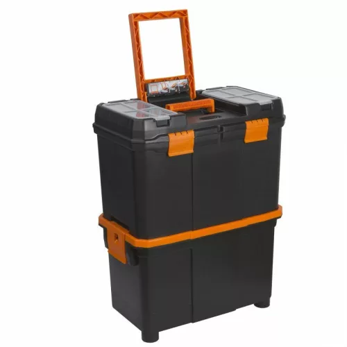 Handy húzható, többrészes műanyag szerszámláda