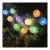 Szolár lampion fényfüzér - 10 db színes lampion, hidegfehér LED - 3,7 m