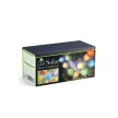 Szolár lampion fényfüzér - 10 db színes lampion, hidegfehér LED - 3,7 m