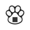 LED-es szolár lámpa - kutya lábnyom, leszúrható - műanyag - fekete