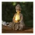 Szolár Buddha gyertyával - 1 melegfehér LED - 12,5 x 8,5 x 19 cm