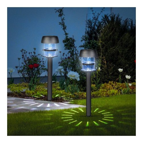Leszúrható szolár lámpa - 1 fehér LED - 7,5 x 7,5 x 40 cm