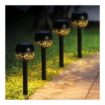   Leszúrható szolár lámpa - 1 melegfehér LED - 8 x 8 x 38 cm