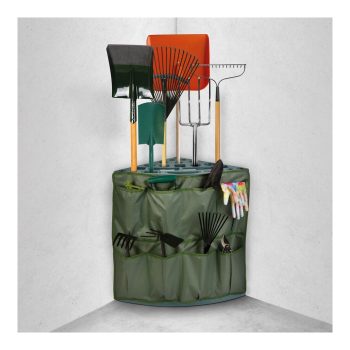   Műanyag kerti szerszámtartó sarok - falra rögzíthető - 43 x 43 x 59 cm