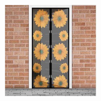   Szúnyogháló függöny ajtóra mágneses 100 x 210 cm - napraforgós