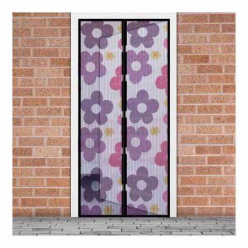   Szúnyogháló függöny ajtóra mágneses 100 x 210 cm színes virágos