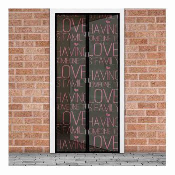   Szúnyogháló függöny ajtóra -mágneses- 100 x 210 cm - "Love"