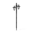 LED-es szolár lámpa - kandeláber - 137 cm - fekete - hidegfehér