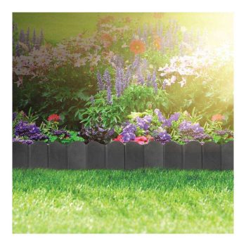   Virágágyás szegély / kerítés - 15 x 14 cm - fekete - 20 db / csomag