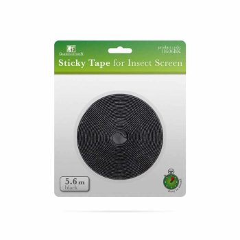 Öntapadós szúnyogháló-rögzítőszalag fekete 5,6 m