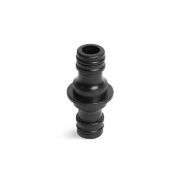   Tömlőcsatlakozó toldó - műanyag - fekete - 4,7 x 2,6 x 2,6 cm
