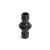 Tömlőcsatlakozó toldó - műanyag - fekete - 4,7 x 2,6 x 2,6 cm