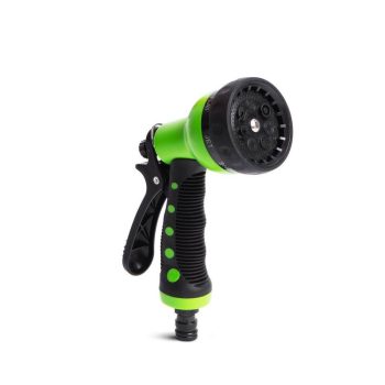   Öntözőpisztoly - 7 funkciós - gumírozott - 20 x 12,5 x 6 cm