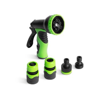   Öntözőpisztoly szett - 8 féle szórás - 1/2" - gumírozott - 5 részes