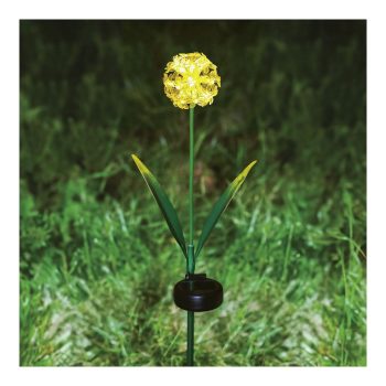   Leszúrható szolár virág - hortenzia - 2 féle - 25 melegfehér LED - 13 x 7 x 65 cm