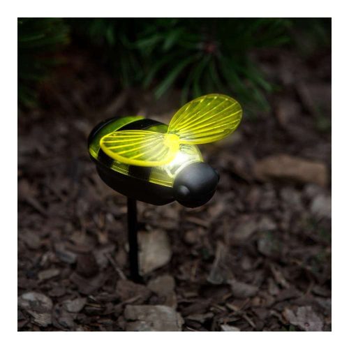 Leszúrható szolár lámpa - méhecske - 8 x 6,5 x 14 cm - Fehér LED