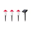 LED-es szolár lámpa - 3 db gomba - melegfehér