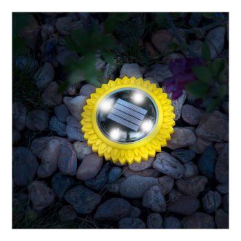   LED-es leszúrható szolár lámpa - sárga - hidegfehér - 11,5 x 2,3 cm