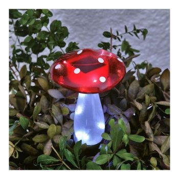 Leszúrható szolár gomba - 23,5 cm - 10 hidegfehér LED