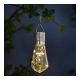 Felakasztható szolár lámpa - izzó - 4 melegfehér LED - 4,7 x 11 cm