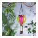 Felakasztható szolár lámpa - hőlégballon - lángeffekt - 12 sárga LED - 11 x 11 x 37 cm
