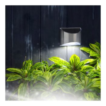 Szolár lámpa - fali - 10 x 5 x 8 cm - 4 fehér SMD LED