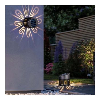   Szolár dekorlámpa - fali / álló - 8 x 9 cm - 1 melegfehér SMD LED