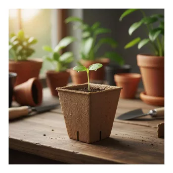   Palántanevelő cserép - 6 x 6 cm - négyzet, papír - 12 db / csomag