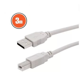USB kábel 2.0 A dugó - B dugó 3,0 m