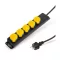 Kültéri elosztó fedéllel - 1,5 m - 5 x 230V - 3 x 1,5 mm2, gumi  - IP44