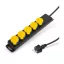 Kültéri elosztó fedéllel - 1,5 m - 5 x 230V - 3 x 1,5 mm2, gumi  - IP44