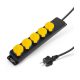 Kültéri elosztó fedéllel - 1,5 m - 5 x 230V - 3 x 1,5 mm2, gumi  - IP44