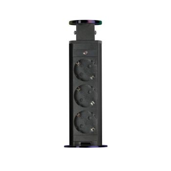 Rejtett elosztó 3-as szálcsiszolt titán fekete