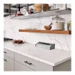 Sarokelosztó - kapcsolós - 3 x 250V, 16A - 2 x USB, 2,1A - alumínium ház