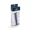 Sarokelosztó - kapcsolós - 4 x 250V, 16A - 2 x USB, 2,1A - alumínium ház