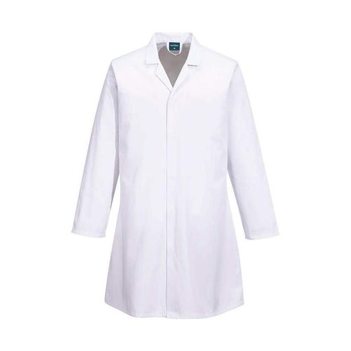 Élelmiszeripari köpeny zsebek nélkül