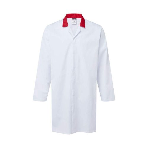 Élelmiszeripari köpeny zsebek nélkül