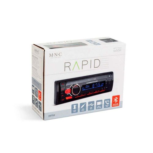 Fejegység "Rapid" - 1 DIN - 4 x 50 W - BT - MP3 - AUX - SD - USB