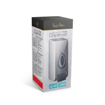   Szappanadagoló - kézzel működtethető - 350 ml - fali - ezüst