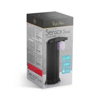   Automata szappanadagoló - 220 ml - álló - elemes - matt fekete