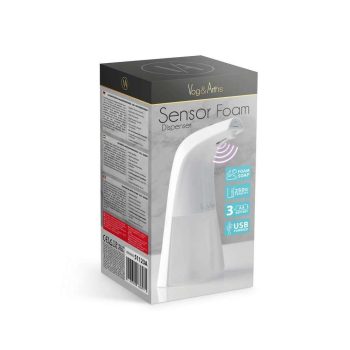   Automata habszappanadagoló - 250 ml - álló / falra akasztható - USB + elemes