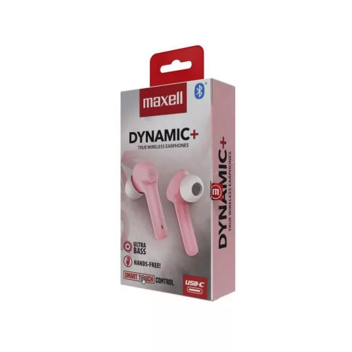 Maxell BT Dynamic+TWS fülhallgató - rózsaszín