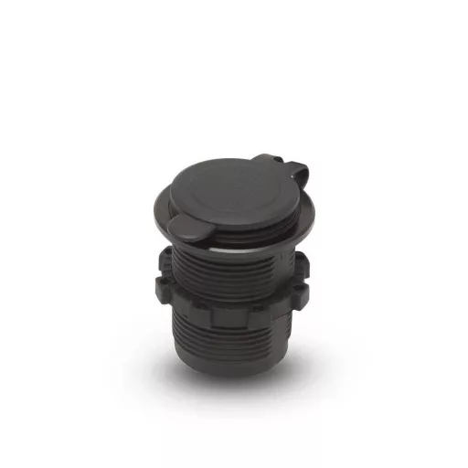 Szivargyújtó helyére beépíthető USB aljzat, zöld LED - csavaros 2 x USB - 5V - 2,1A