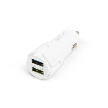   Autós szivargyújtó adapter 2 USB aljzattal - 2,4 A - Fehér